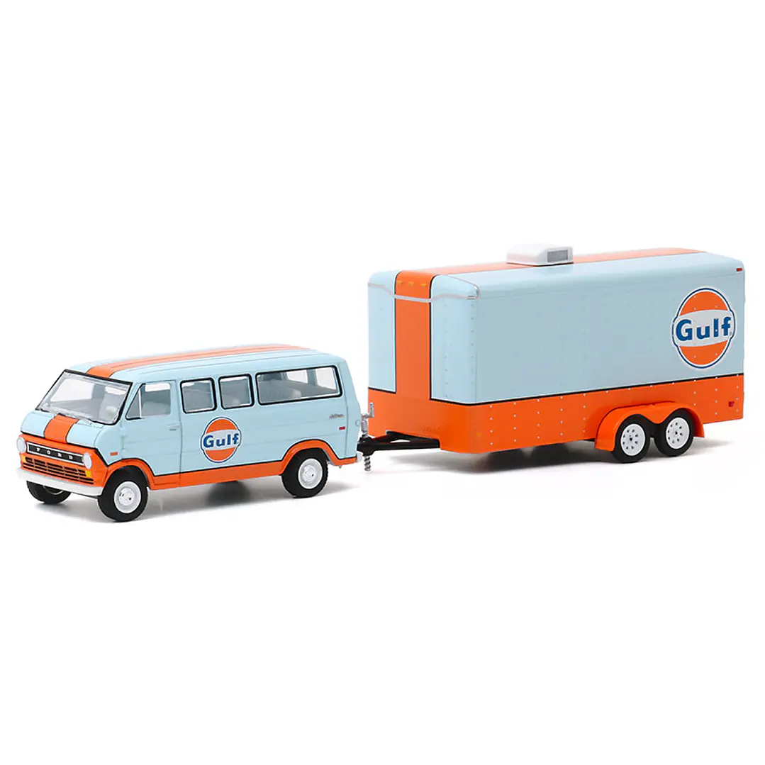 Carro Colección  72 Ford Club Wag Gulf -Car Haul1/64 1