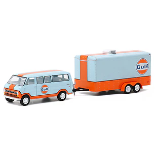 Carro Colección  72 Ford Club Wag Gulf -Car Haul1/64