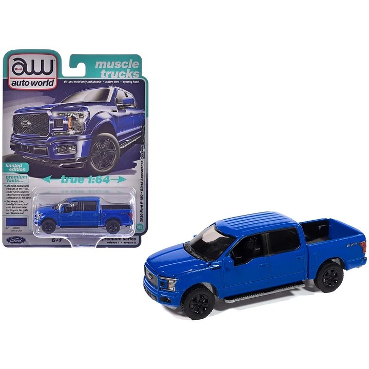Carro Colección  2020 Ford F-150 Pickup Azul 1/64 1