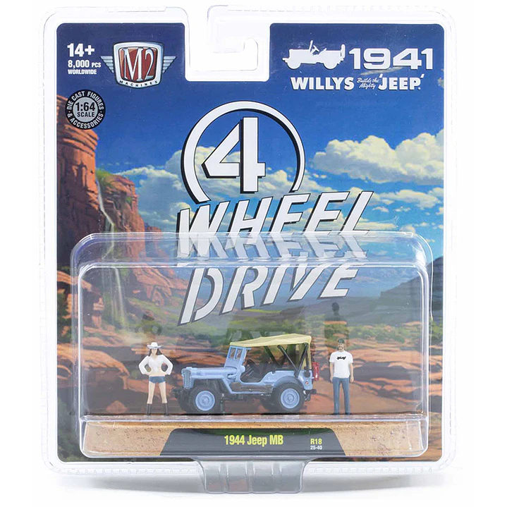 Carro Colección  1944 Jeep Mb With Outdoor Adven1/64 1