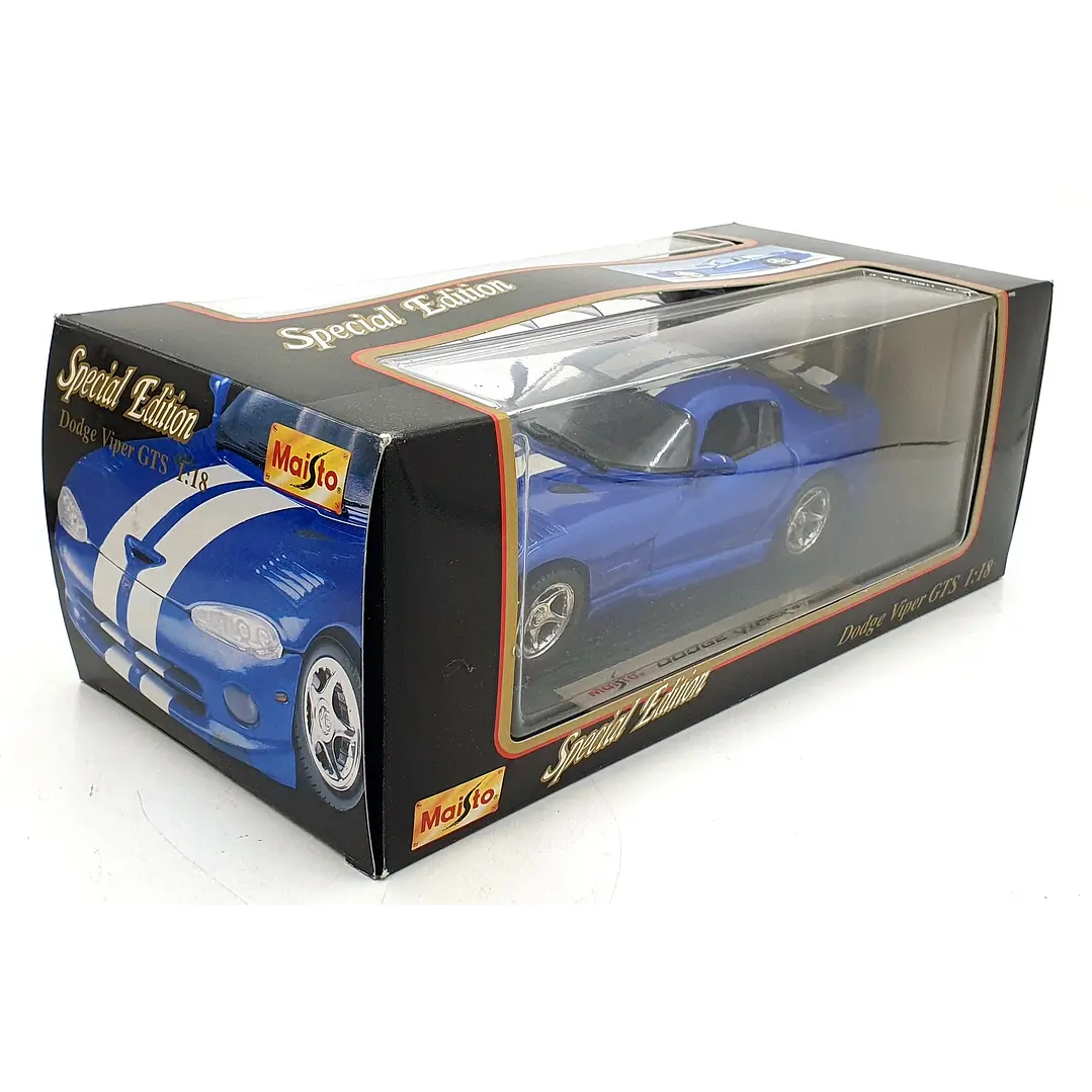 Carro Colección  No Nuevo Dodge Viper gts 1996 Azul 1/18 4