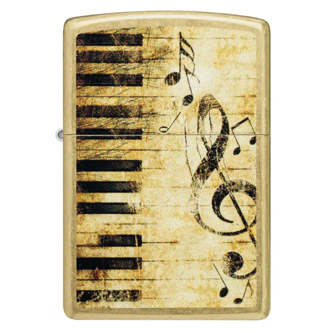  Enc Zippo Piano Notas Dorada 1
