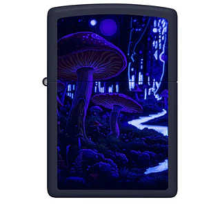  Enc Zippo Hongos Multi Color Azul