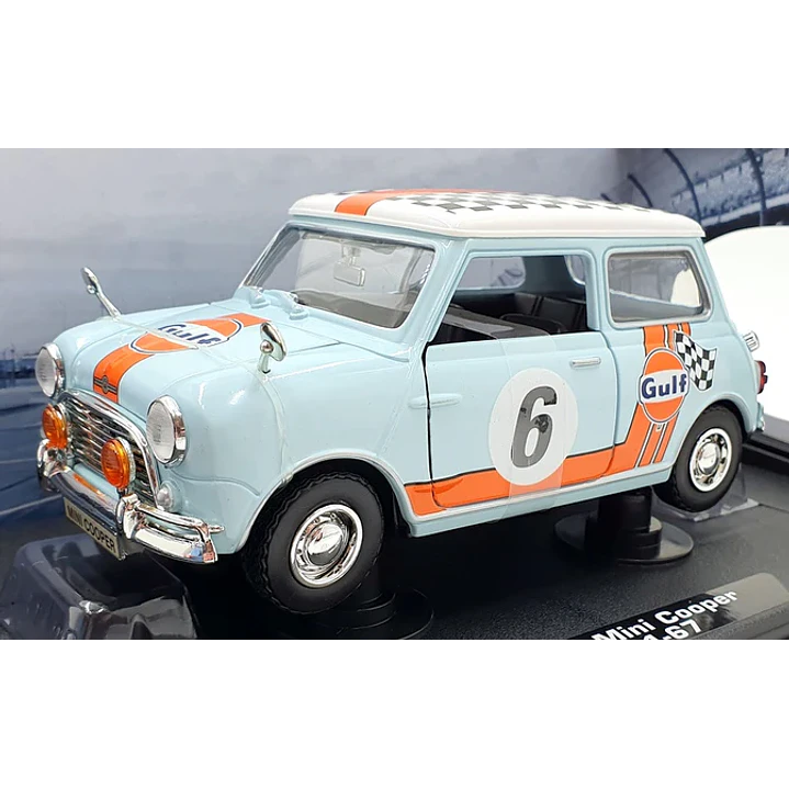 Carro Colección  Gulf 1961-67 Morris Mini Cooper 1/18 3
