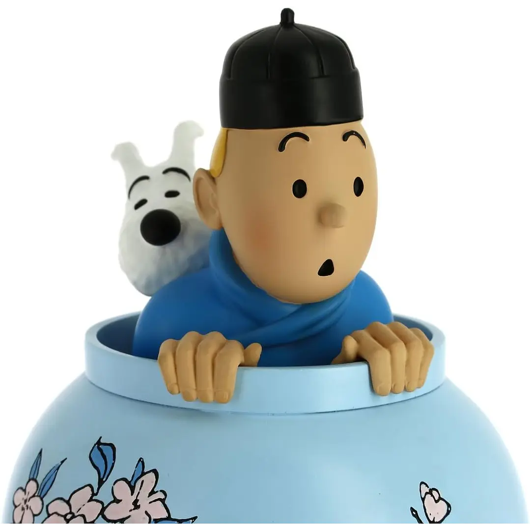 Figura Colección  Tintín Y Milú En El Jarrón Chino 3