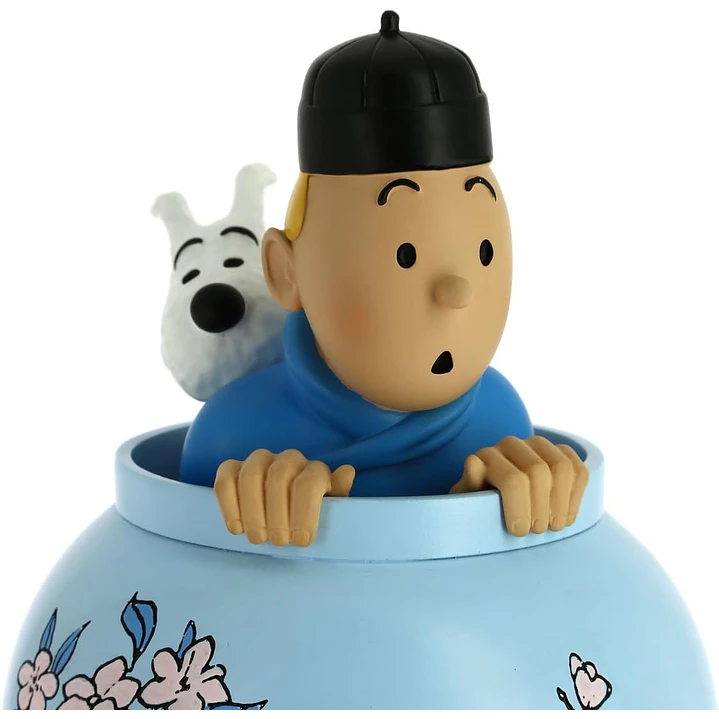 Figura Colección  Tintín Y Milú En El Jarrón Chino 3