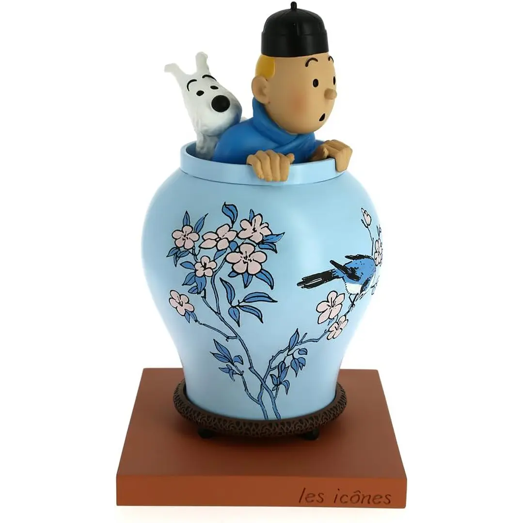 Figura Colección  Tintín Y Milú En El Jarrón Chino 1