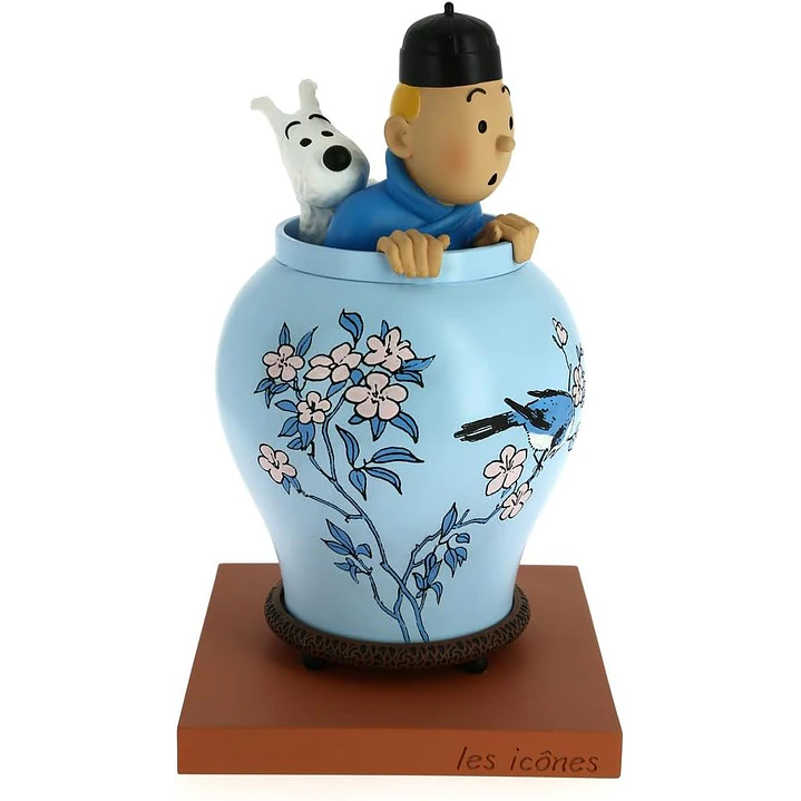 Figura Colección  Tintín Y Milú En El Jarrón Chino 1