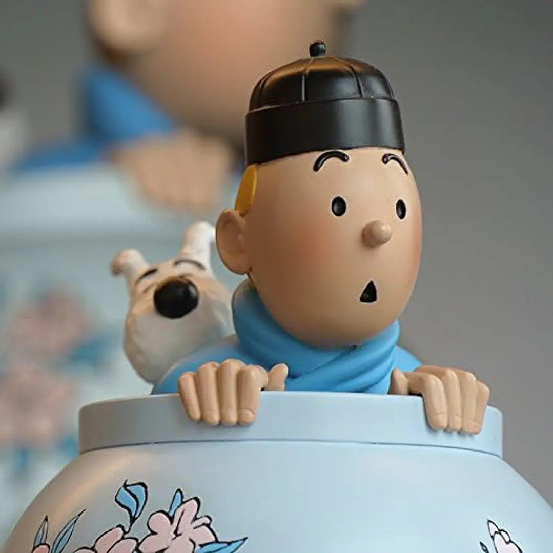 Figura Colección  Tintín Y Milú En El Jarrón Chino 4