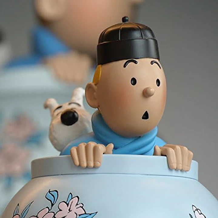 Figura Colección  Tintín Y Milú En El Jarrón Chino 4