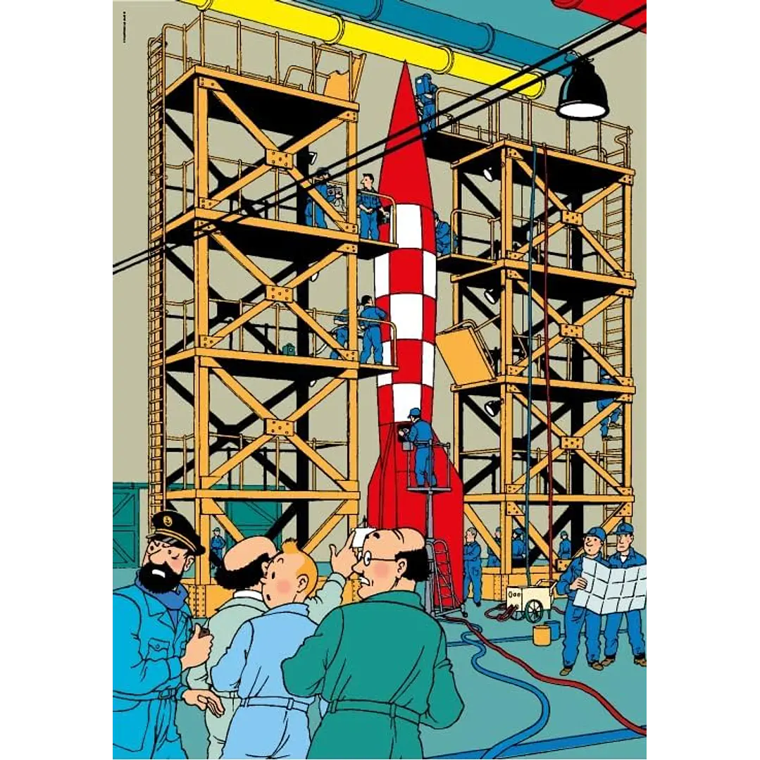 Figura Colección  1000Pcs Tintin The Moon Rocket Xflr 2