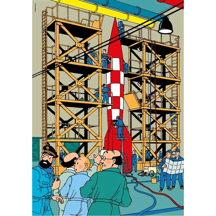 Figura Colección  1000Pcs Tintin The Moon Rocket Xflr 2