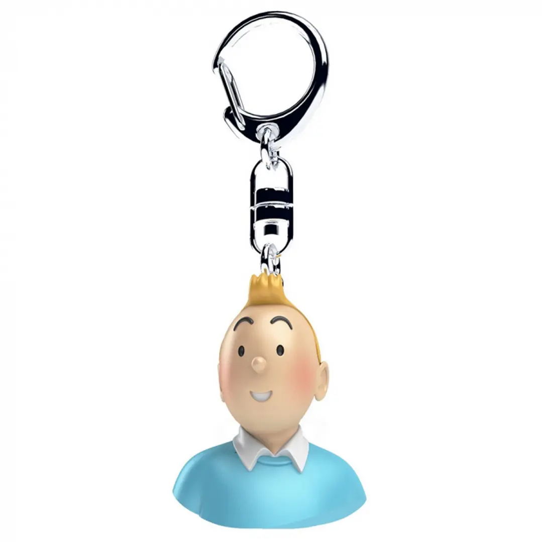 Figura Colección  Llavero Busto Tintín En Jersey 4Cm 1