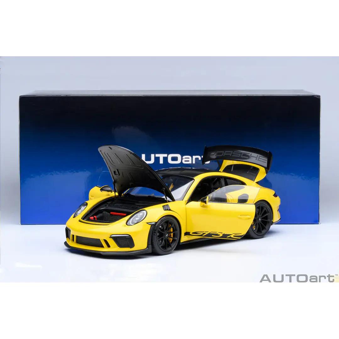 Carro Colección  PORSCHE 911 (991.2) GT3 RS WEISSACH PACKAGE, RACING YELLOW 1