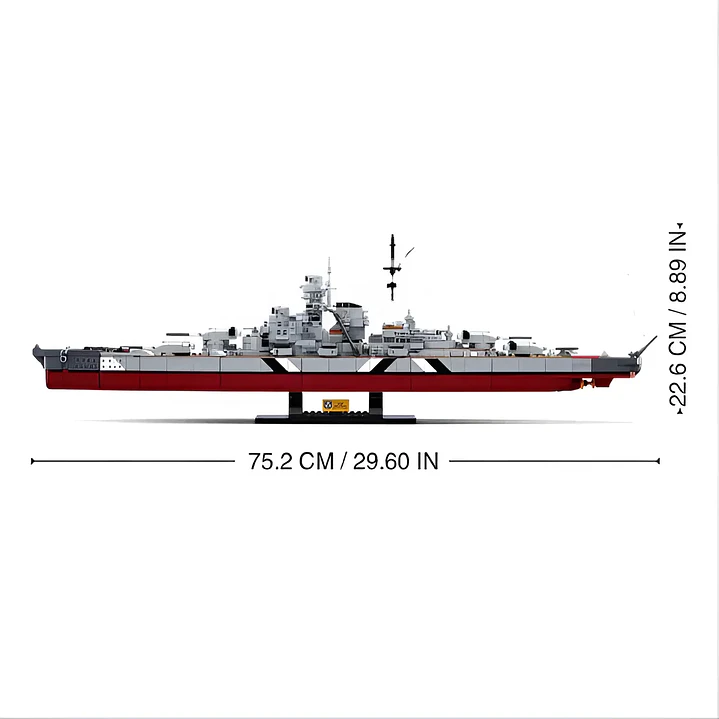Barco para Armar Bismarck 2En1 1849Pcs 4