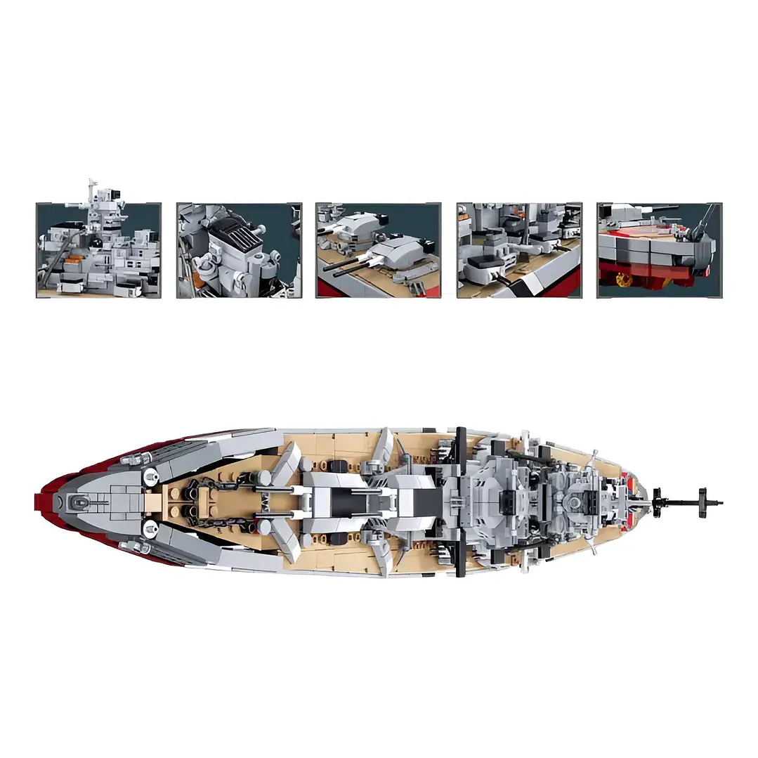 Barco para Armar Bismarck 2En1 1849Pcs 6