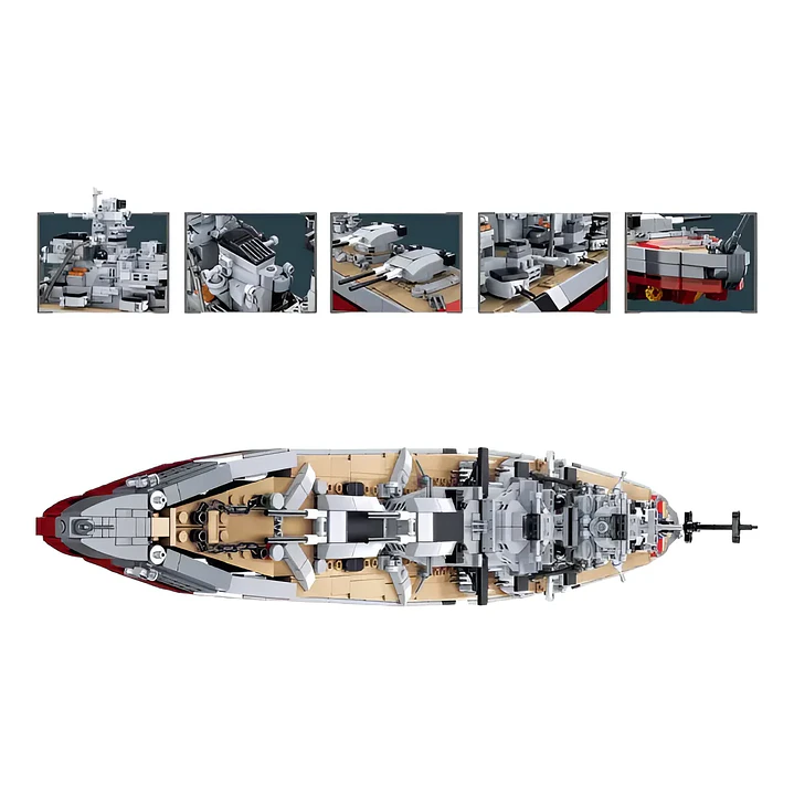 Barco para Armar Bismarck 2En1 1849Pcs 6