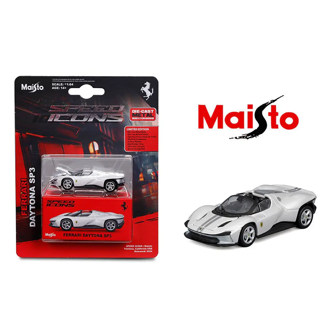 Carro Colección  Ferrari Daytona Sp3 Blanco 1/64 1
