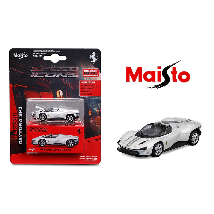 Carro Colección  Ferrari Daytona Sp3 Blanco 1/64 1