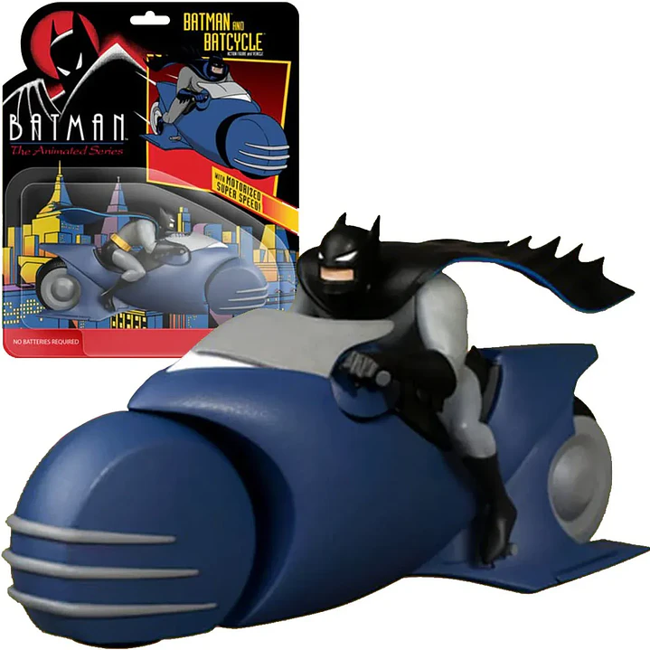 Figura Colección  The Animated Series Batman w/ Batcycle 1
