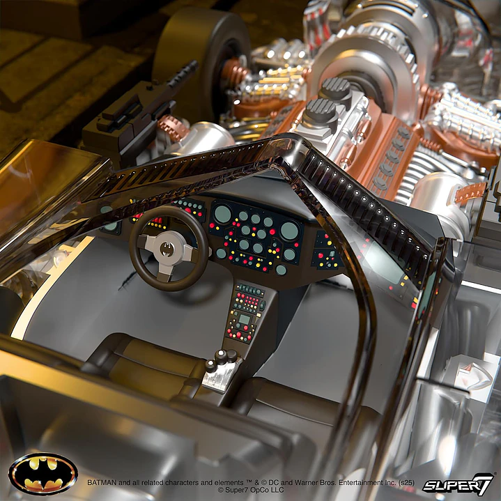 Figura Colección  1989 Movie  Batmobile Clear 5