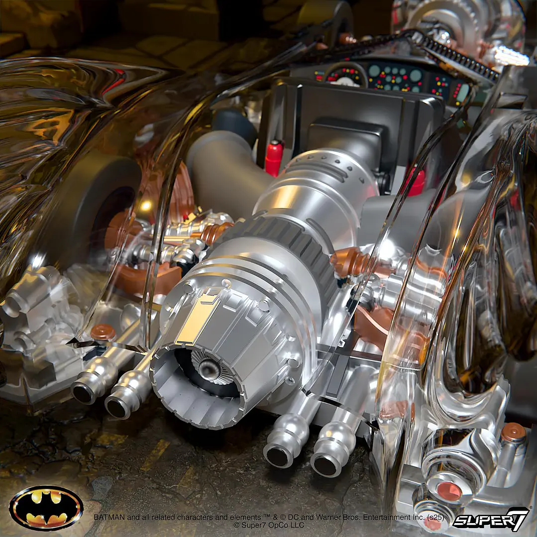 Figura Colección  1989 Movie  Batmobile Clear 4