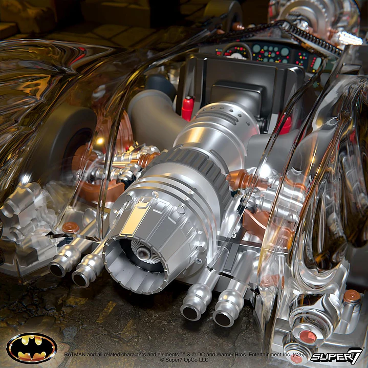 Figura Colección  1989 Movie  Batmobile Clear 4