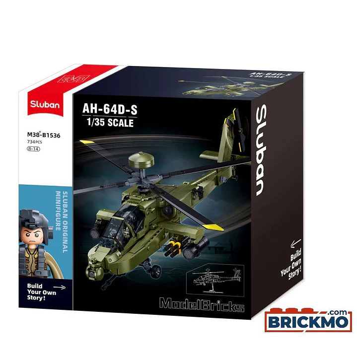 Para armar Helicoptero1/35 Ah -64Dapache728Pc 1