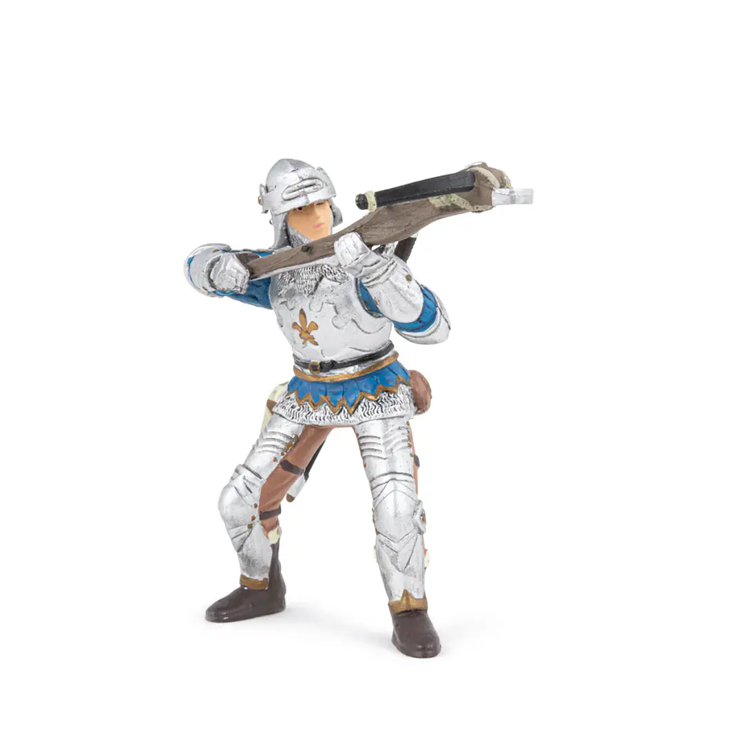 Figura Colección  Ballestero Azul Con Armadura 1