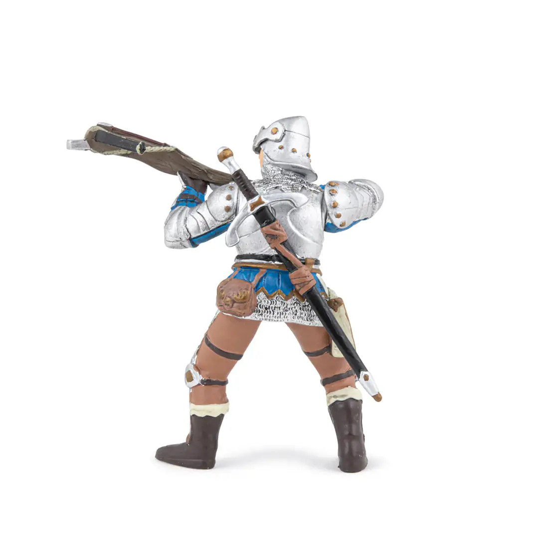 Figura Colección  Ballestero Azul Con Armadura 2