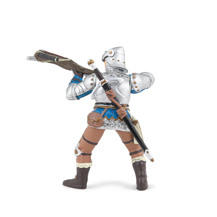 Figura Colección  Ballestero Azul Con Armadura 2