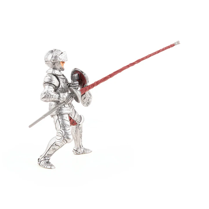 Figura Colección  Caballero Con Armadura Plata 2