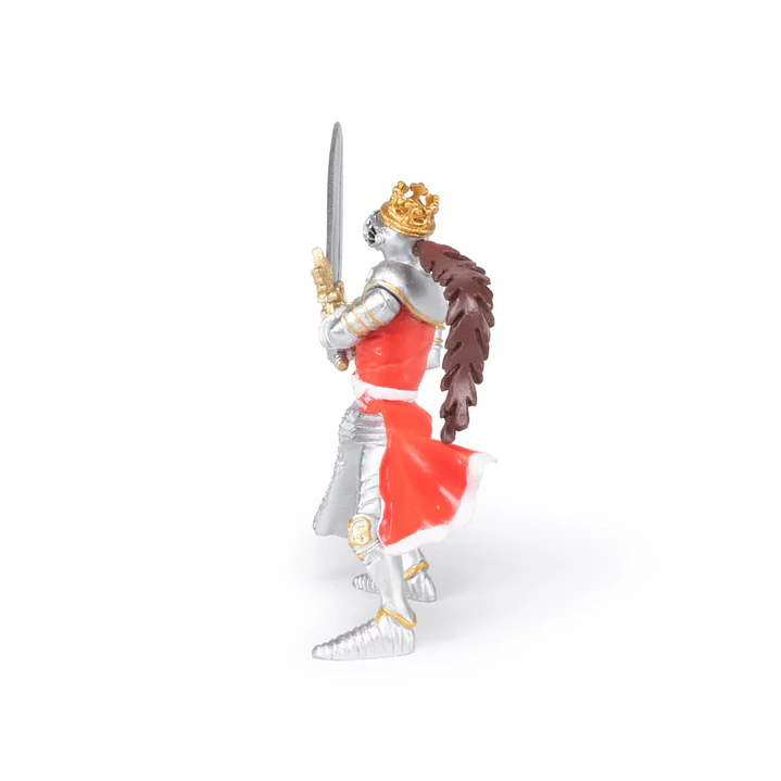 Figura Colección  Rey Rojo Escudo Dragon Con Espada 2