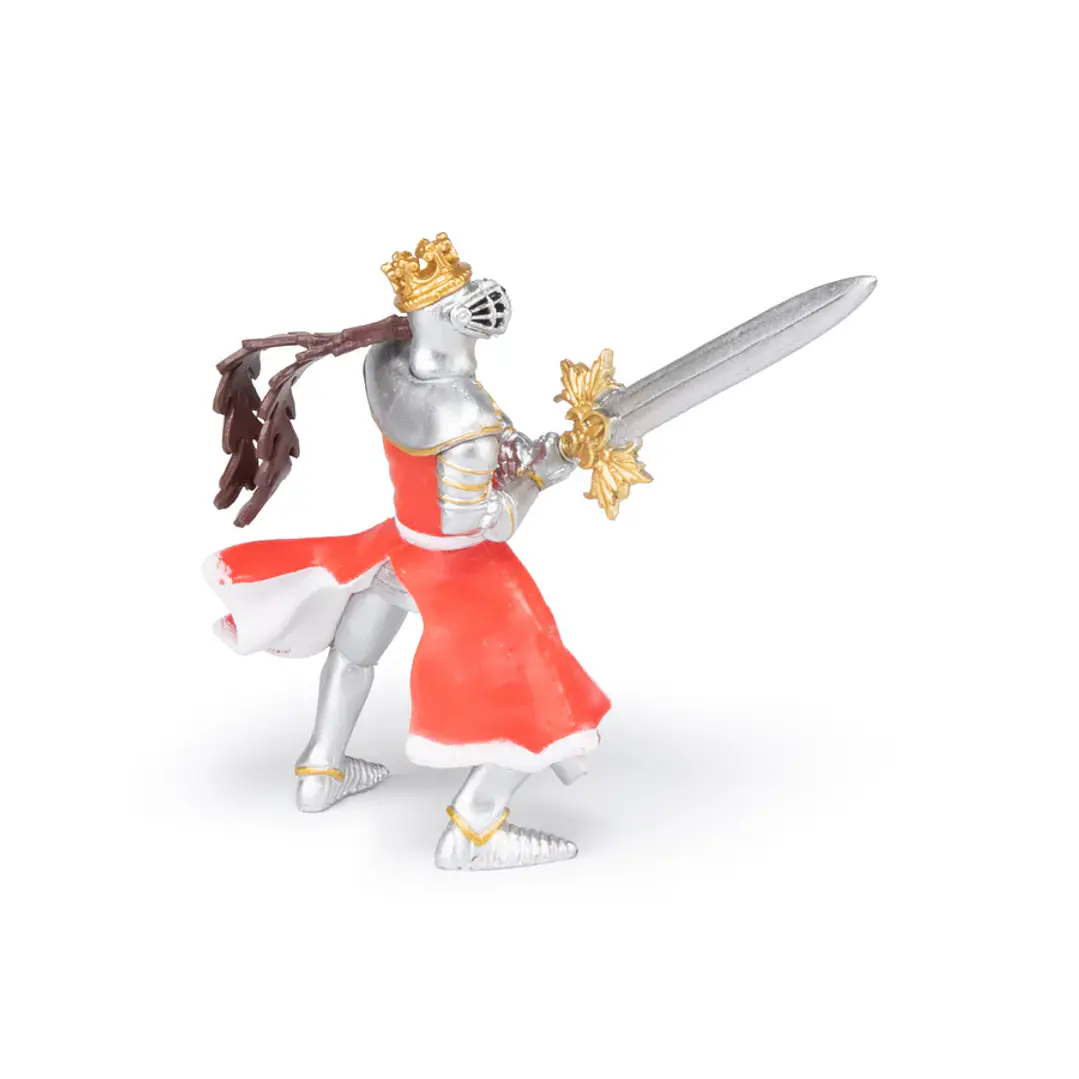 Figura Colección  Rey Rojo Escudo Dragon Con Espada 3