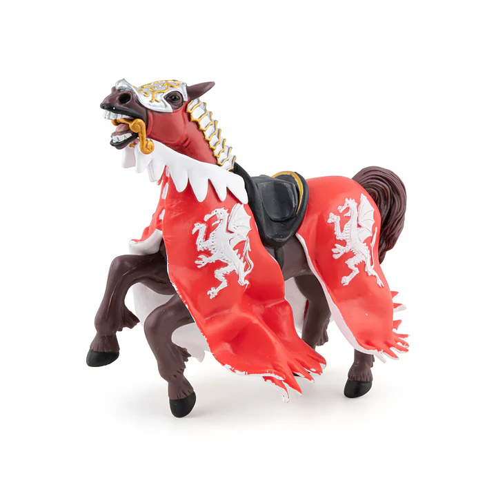 Figura Colección  Caballo Rey Dragon Rojo 3