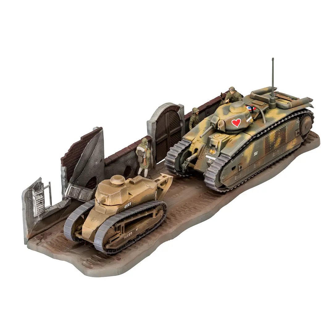 Vehículo para Armar Char B1 Bis+Renault Ft.17 1/35 2