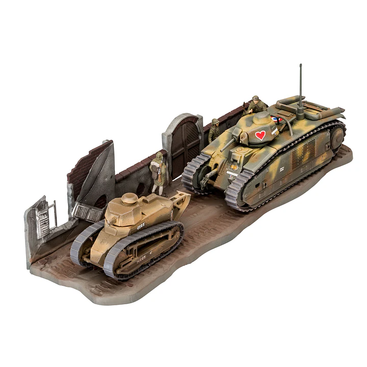 Vehículo para Armar Char B1 Bis+Renault Ft.17 1/35 2