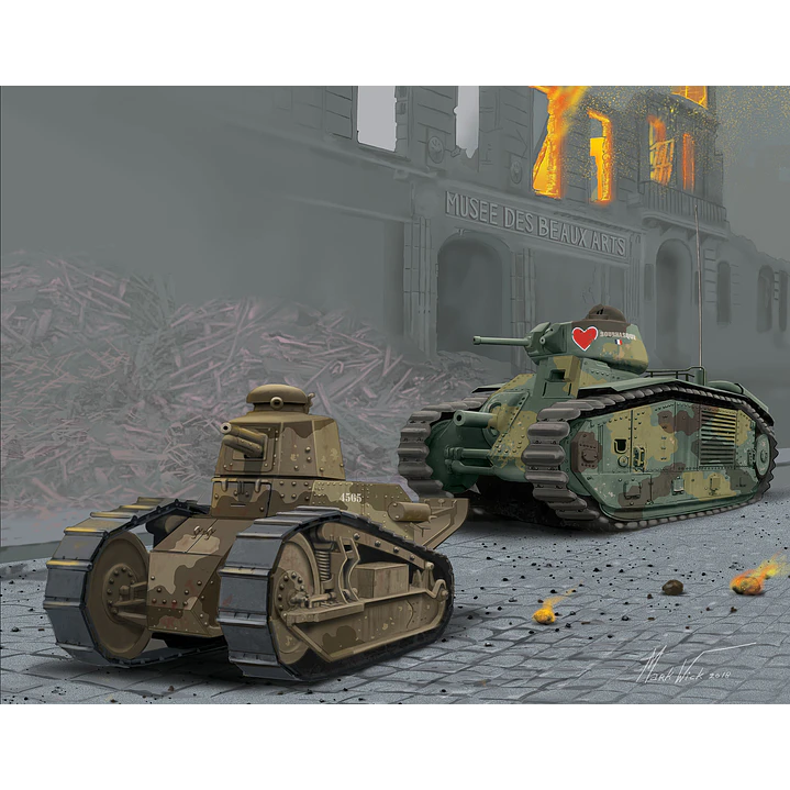 Vehículo para Armar Char B1 Bis+Renault Ft.17 1/35 3