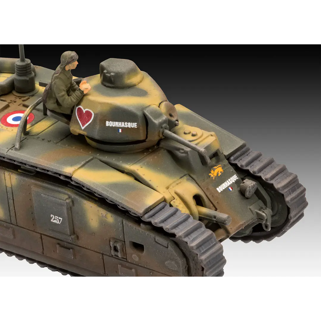 Vehículo para Armar Char B1 Bis+Renault Ft.17 1/35 6