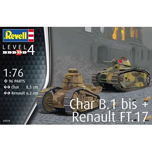 Vehículo para Armar Char B1 Bis+Renault Ft.17 1/35