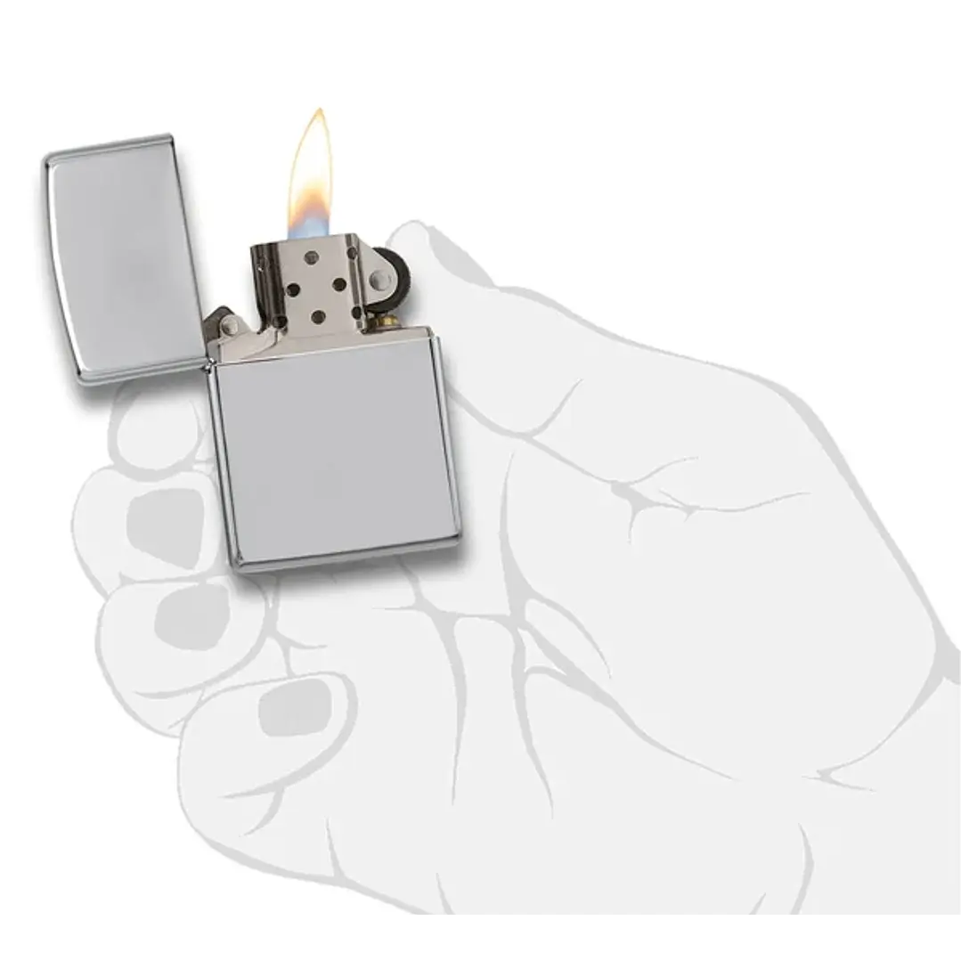  Encend Zippo Cromo Espejo Plata 4