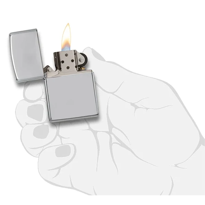  Encend Zippo Cromo Espejo Plata 4