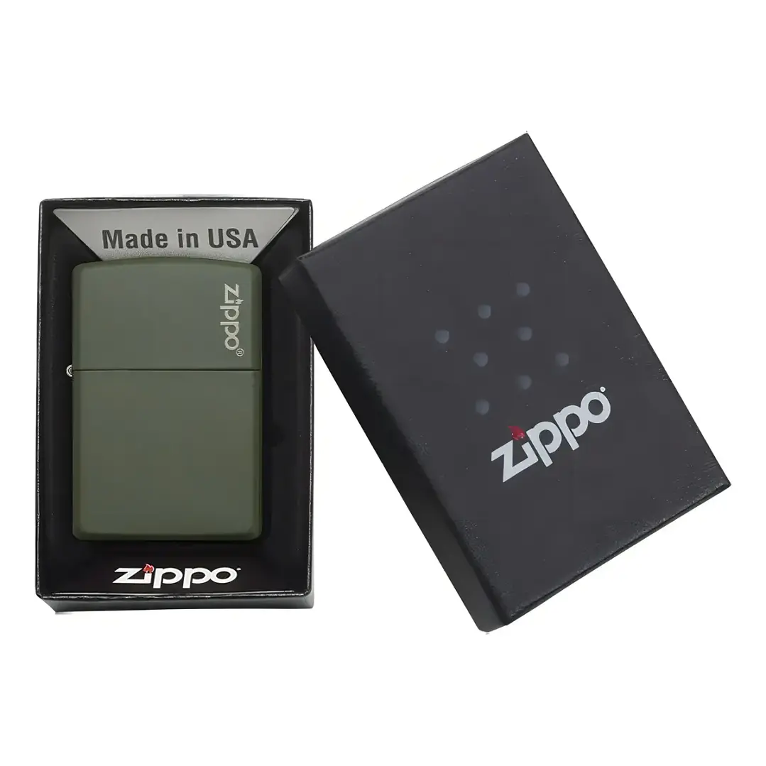  Zippo Green Matte Logo 2