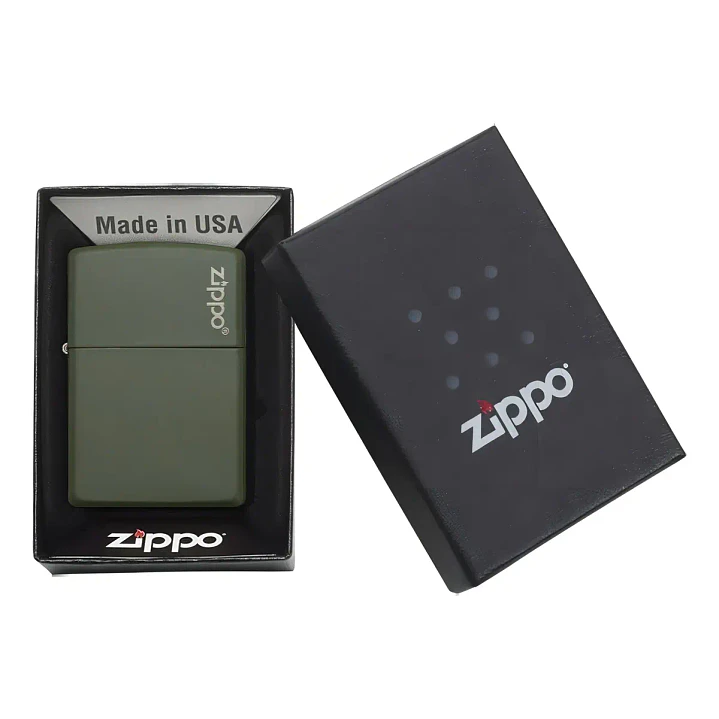  Zippo Green Matte Logo 2
