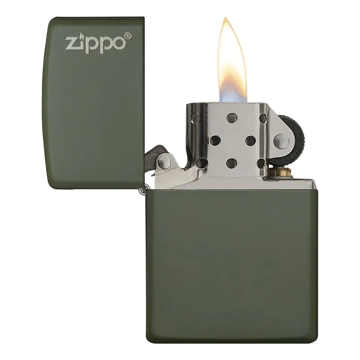 Zippo Green Matte Logo 3