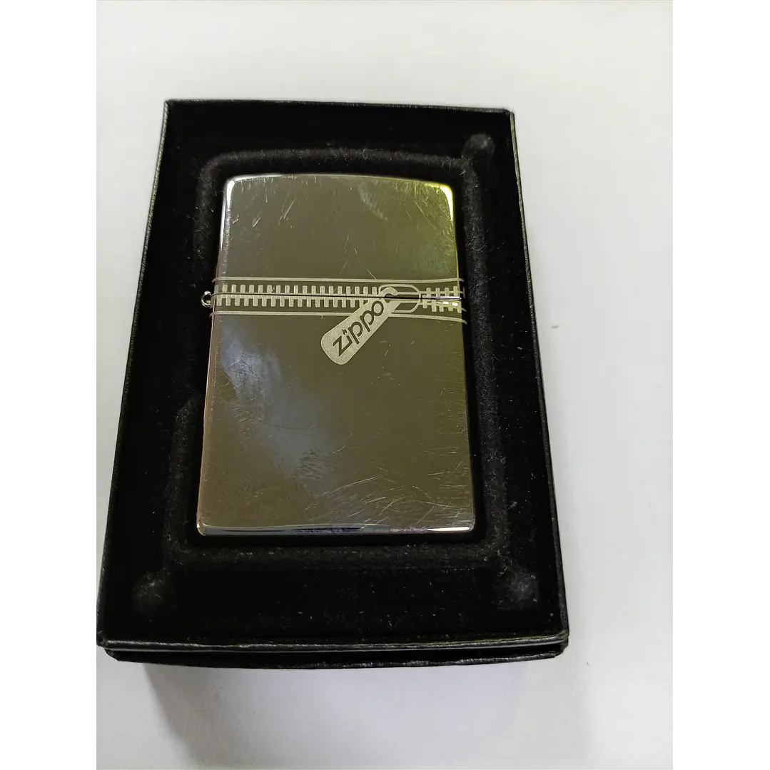  Zippo Plateado Con Cierre 1