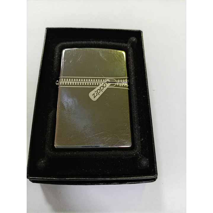  Zippo Plateado Con Cierre 1