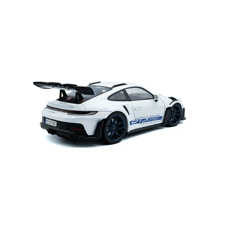 Carro Colección  Porsche 911 Gt3Rs White & Blu  1/18 4