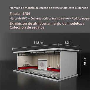    Diorama Carros 1/64 Con Luz Interio