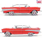 Carro Colección  Chevrolet 1957 Bel Air Sedan 1/64 - Miniatura 1
